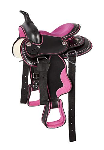 8" Seat Kids Western Synthetic Horse Riding Saddle C515968