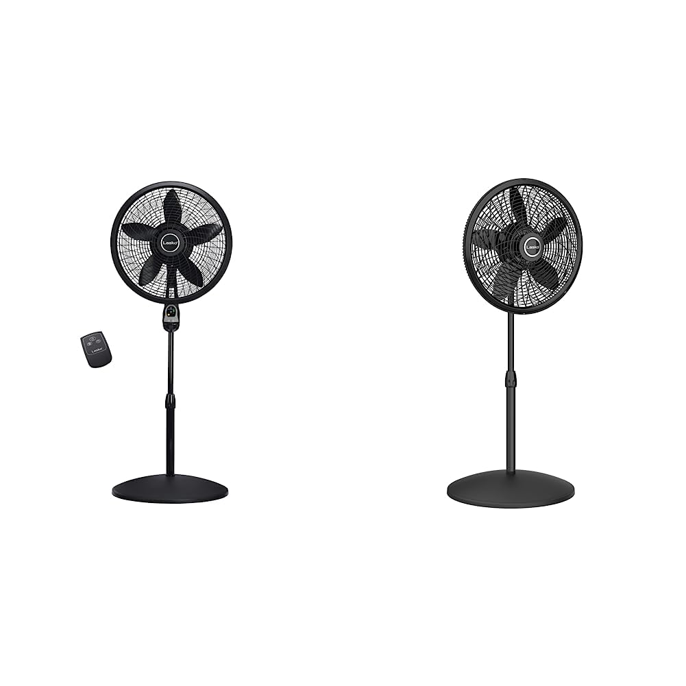 Oscillating Pedestal Fans with Adjustable Height, Timer, Remote Control and 3 Speeds I983