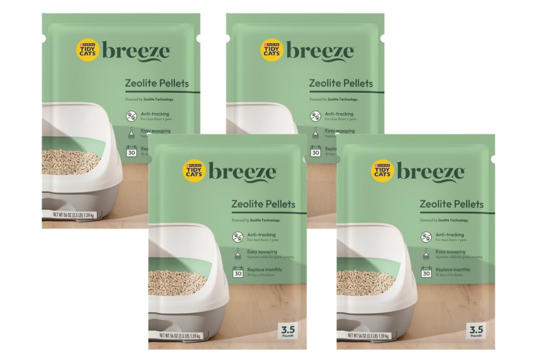 3.5 lbs Pack of 4 Unscented Recycled Paper Cat Litter Pellets Y173291