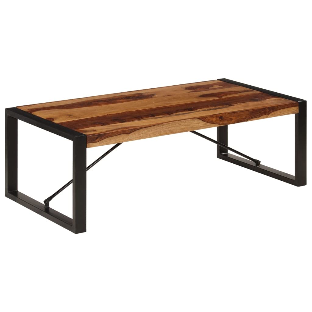Black Coffee Table 47.2"x23.6"x15.7" Solid Sheesham Wood D885482