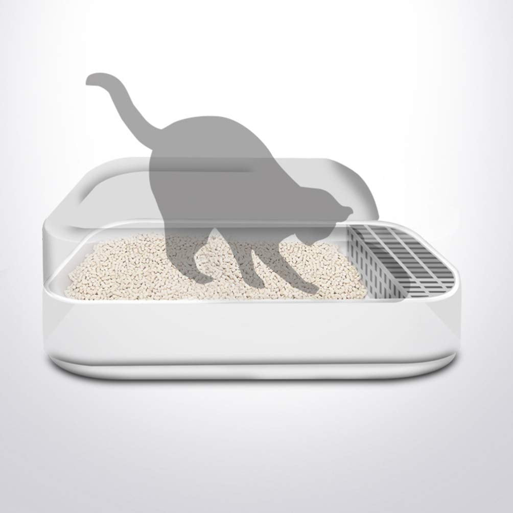 Plastic Half Covered Cat Litter Box H267762