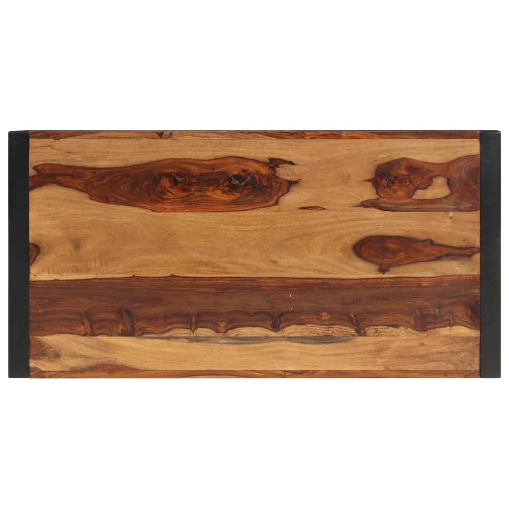 Black Coffee Table 47.2"x23.6"x15.7" Solid Sheesham Wood D885482