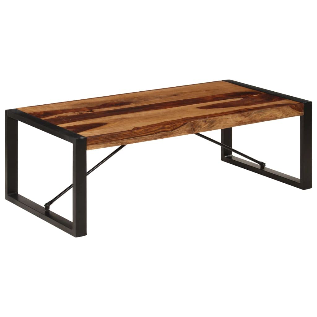 Black Coffee Table 47.2"x23.6"x15.7" Solid Sheesham Wood D885482