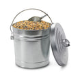 6 Gallon Galvanized Steel Round Trash Can with Locking Lid U788