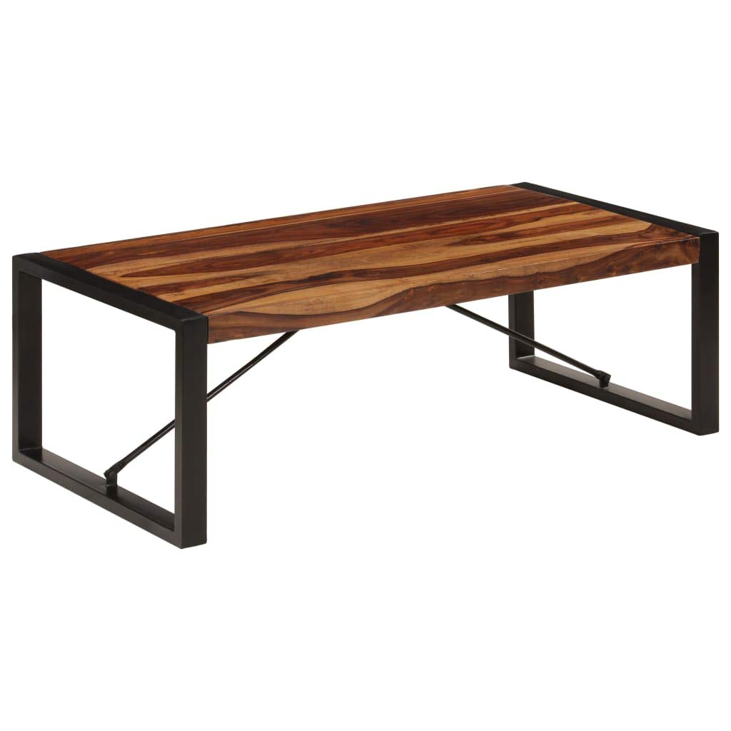 Black Coffee Table 47.2"x23.6"x15.7" Solid Sheesham Wood D885482