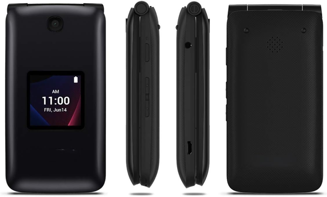 4G LTE Flip Phone Black E973597