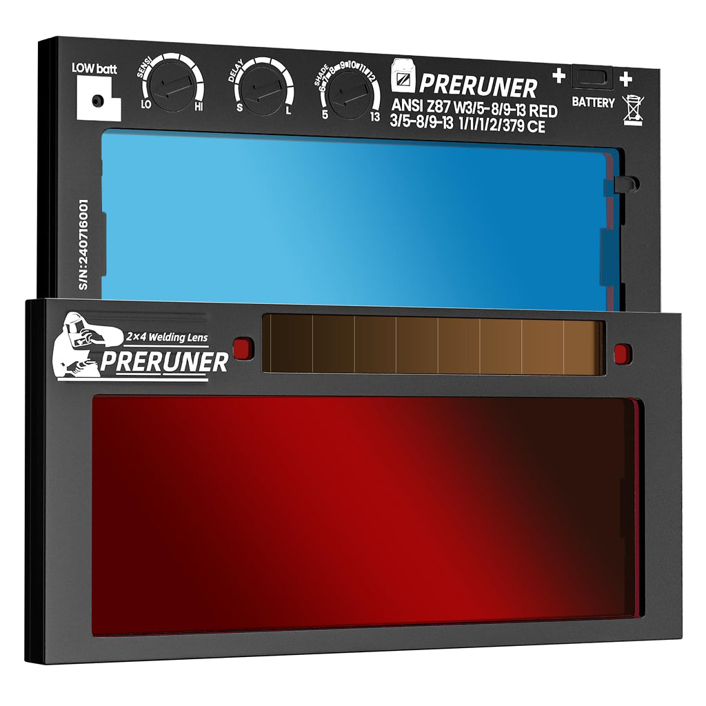 Red Shade 5-13 Auto Darkening Welding Lens 2x4-1/4 Q706