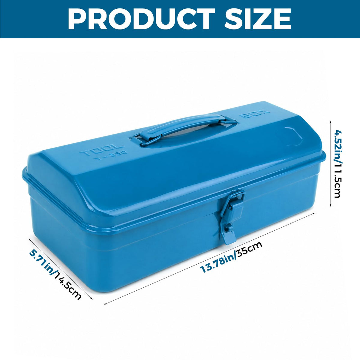 14.6" Metal Tool Box with Lock T679
