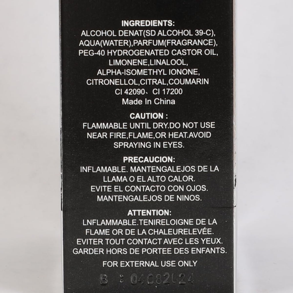 Spray Cologne Eau De Toilette Fresh Citrus Spicy Woody 100ml F90346