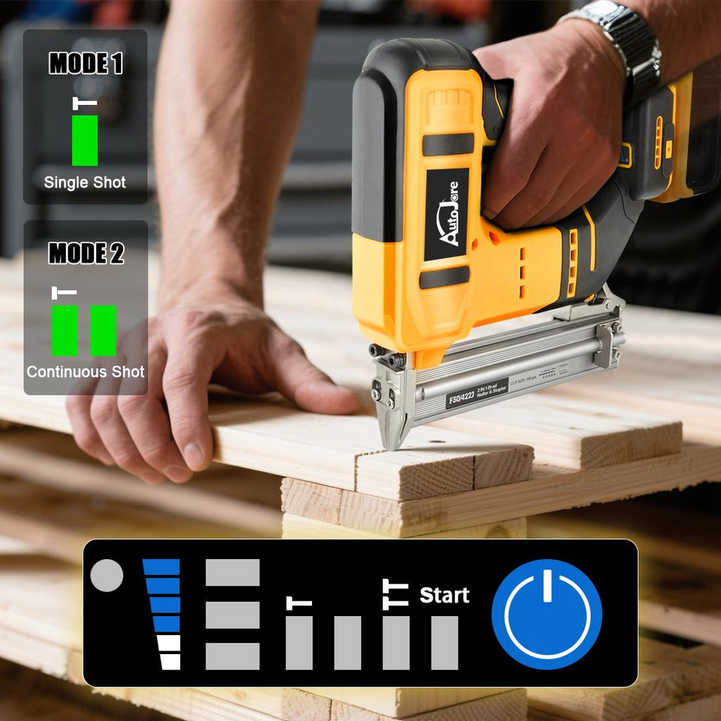 18 Gauge Cordless Brad Nailer 2 in 1 Nail/Staple Gun Y4232