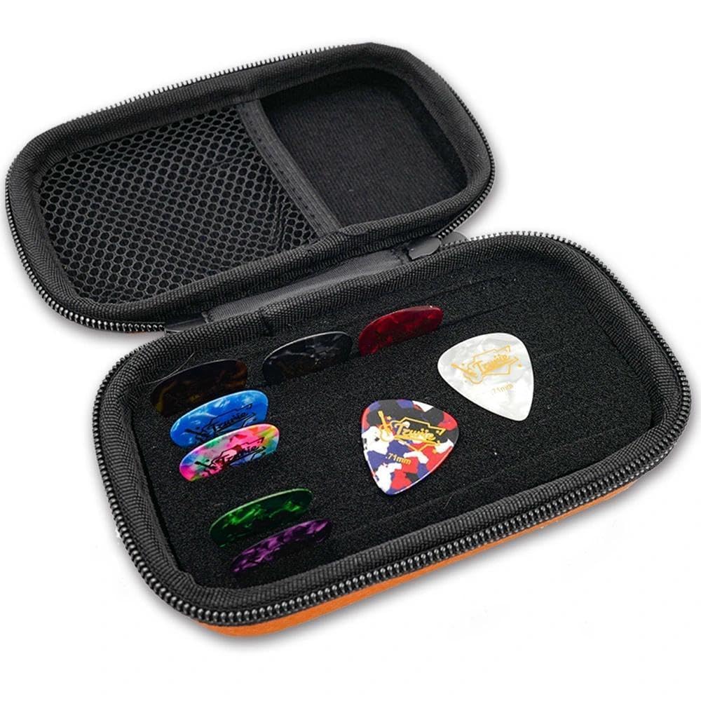 Guitar Pick Case Set with 9 Celluloid Guitar Picks D176