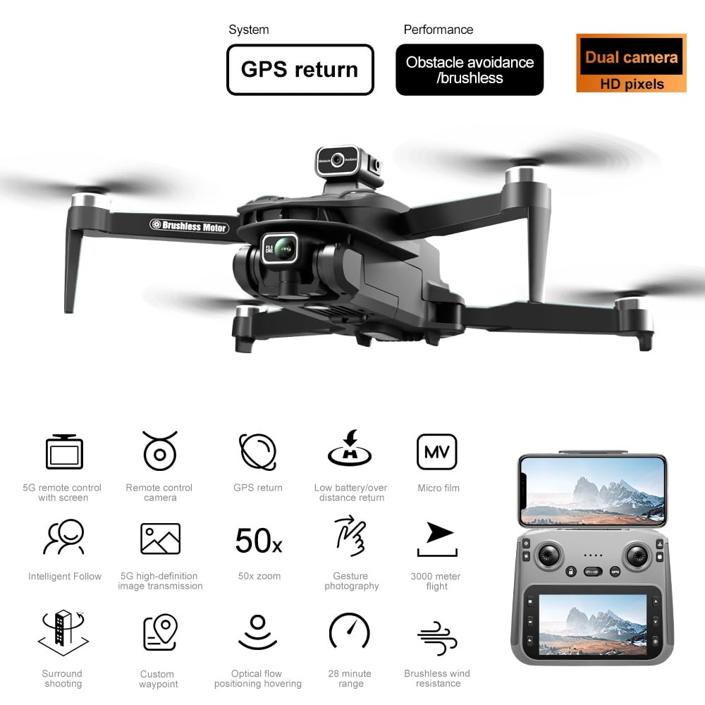 4K Camera GPS Drone with 4.5" LCD Controller V11930