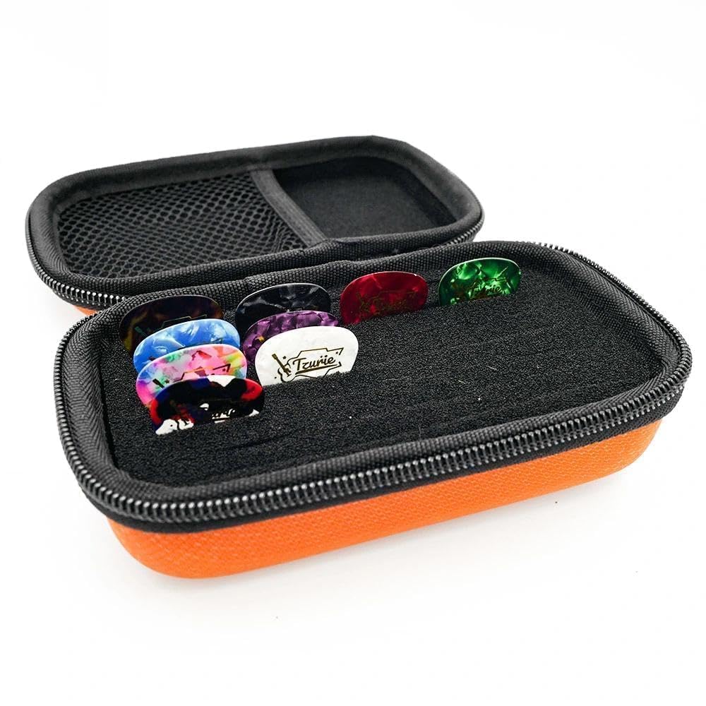 Guitar Pick Case Set with 9 Celluloid Guitar Picks D176