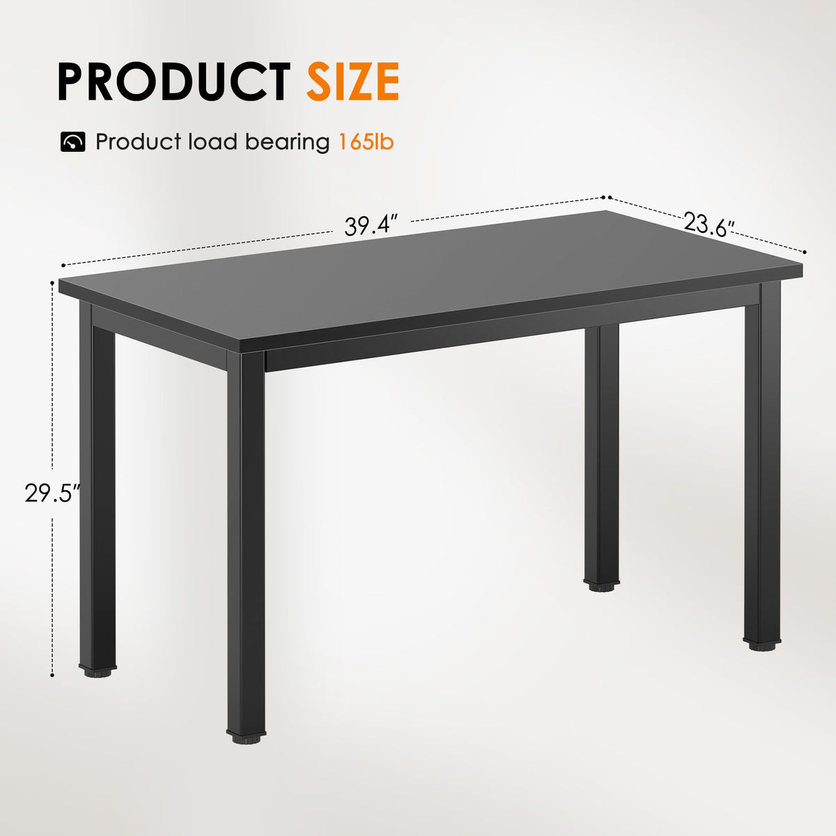 39 inches Black Computer Desk Z8527