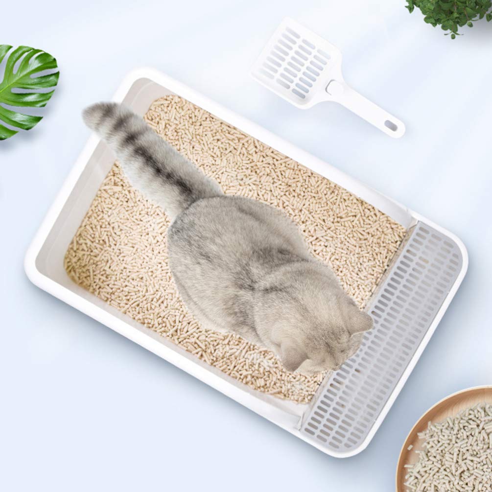 Plastic Half Covered Cat Litter Box H267762