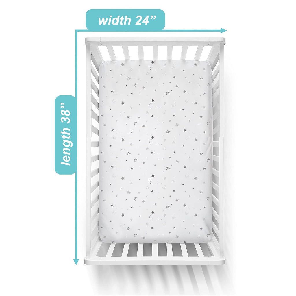 Mini Crib Mattress and 3 Pack Fitted Mini Crib Sheet Set F160