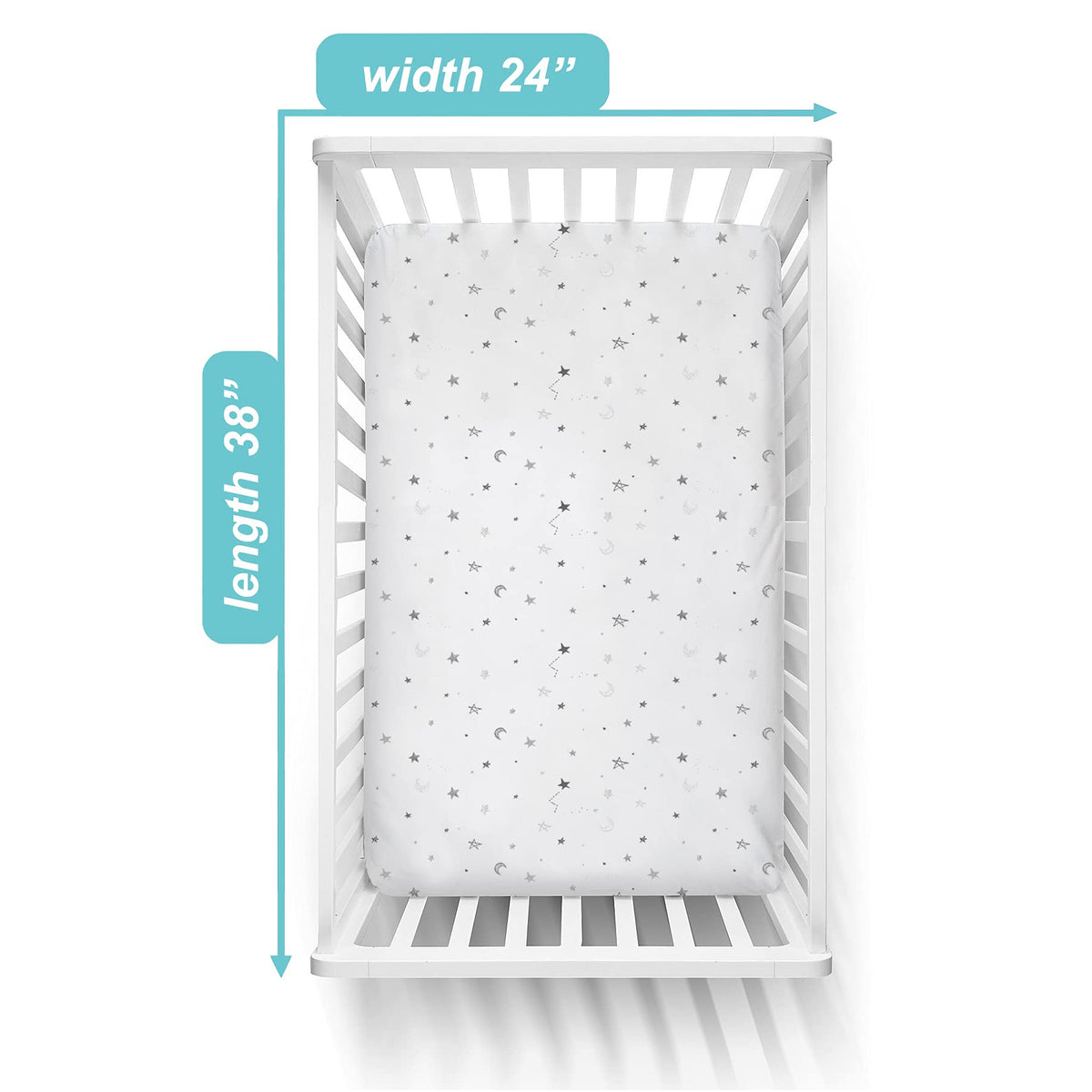 Mini Crib Mattress and 3 Pack Fitted Mini Crib Sheet Set F160