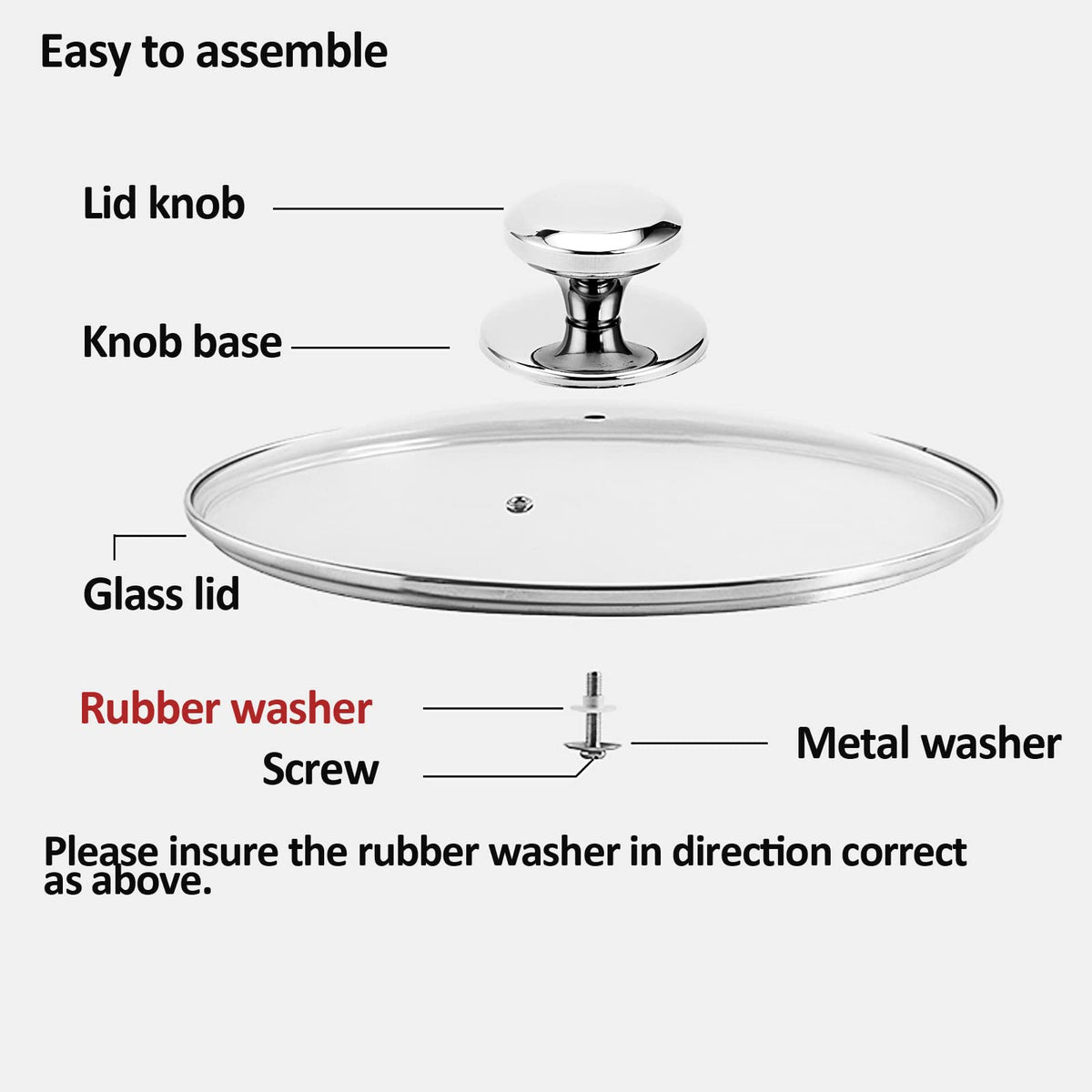 Tempered Glass Lid for 11 inches Cookware O41071