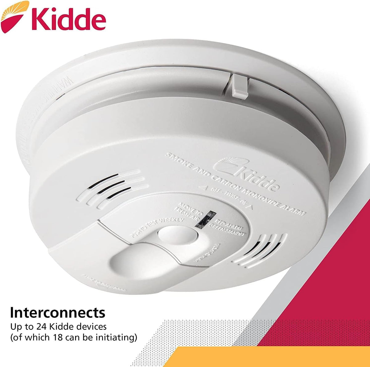 Hardwired Smoke & Carbon Monoxide Detector with Battery Backup, Pack of 2 N2887