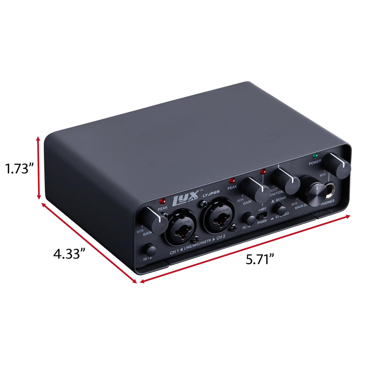 2x2 USB Audio Interface Recording Bundle with Condenser Mic, Headphones, Shockmount, XLR Cable Y788161