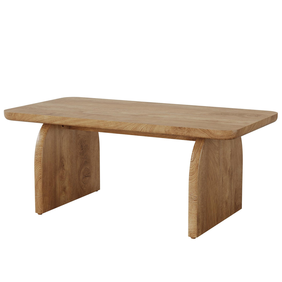 47-Inch Natural Brown Wood Coffee Table U633