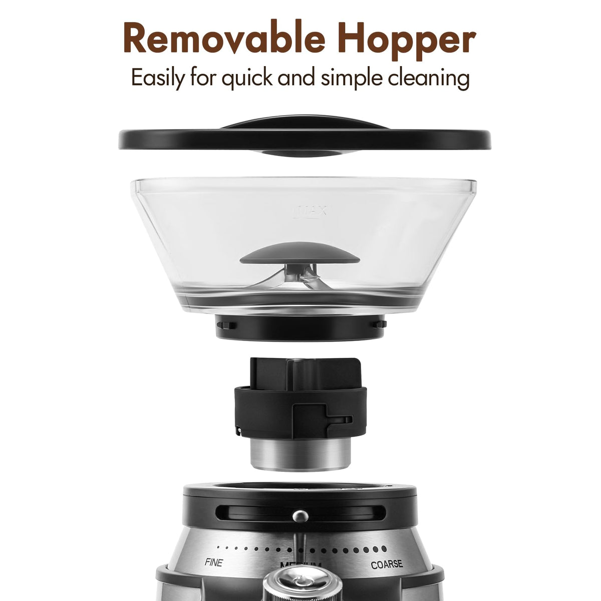 Electric Conical Burr Coffee Grinder with 17 Grind Settings, Black N513200