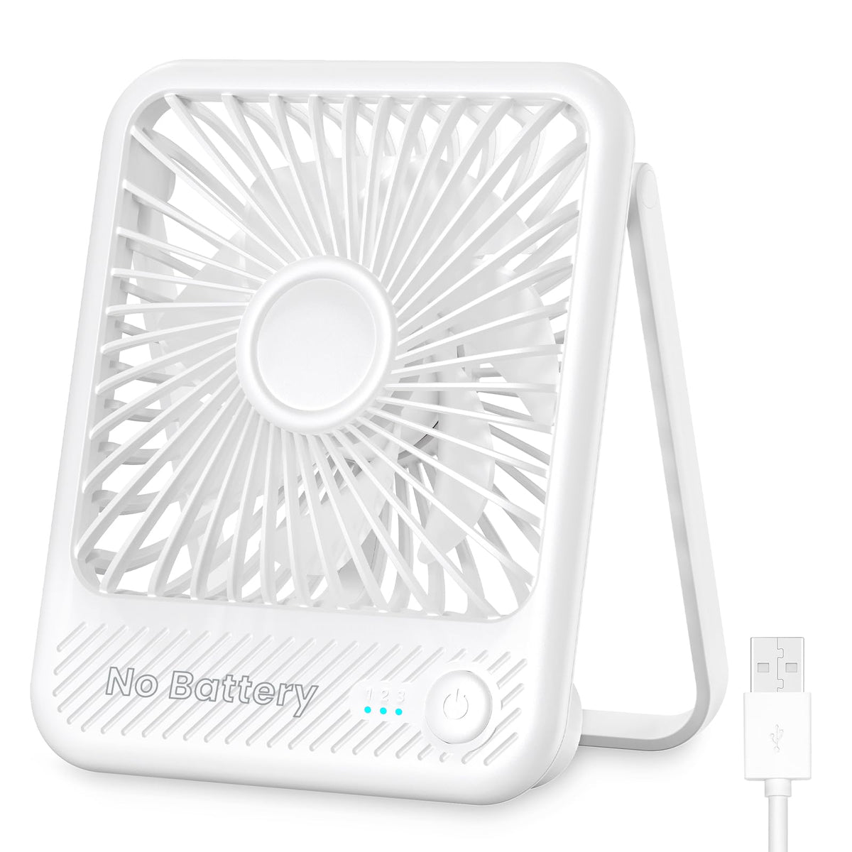White USB Desk Fan Z718