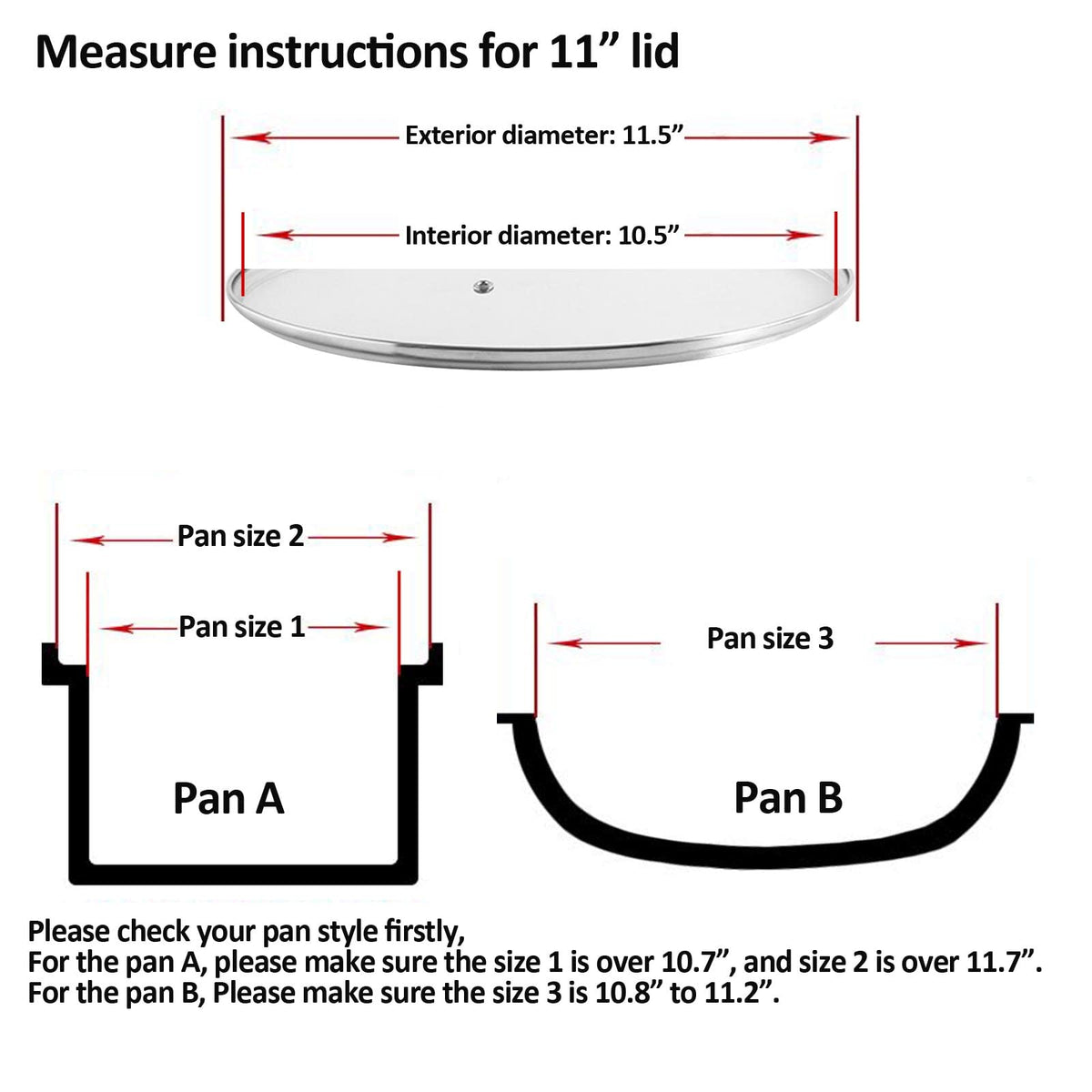 Tempered Glass Lid for 11 inches Cookware O41071