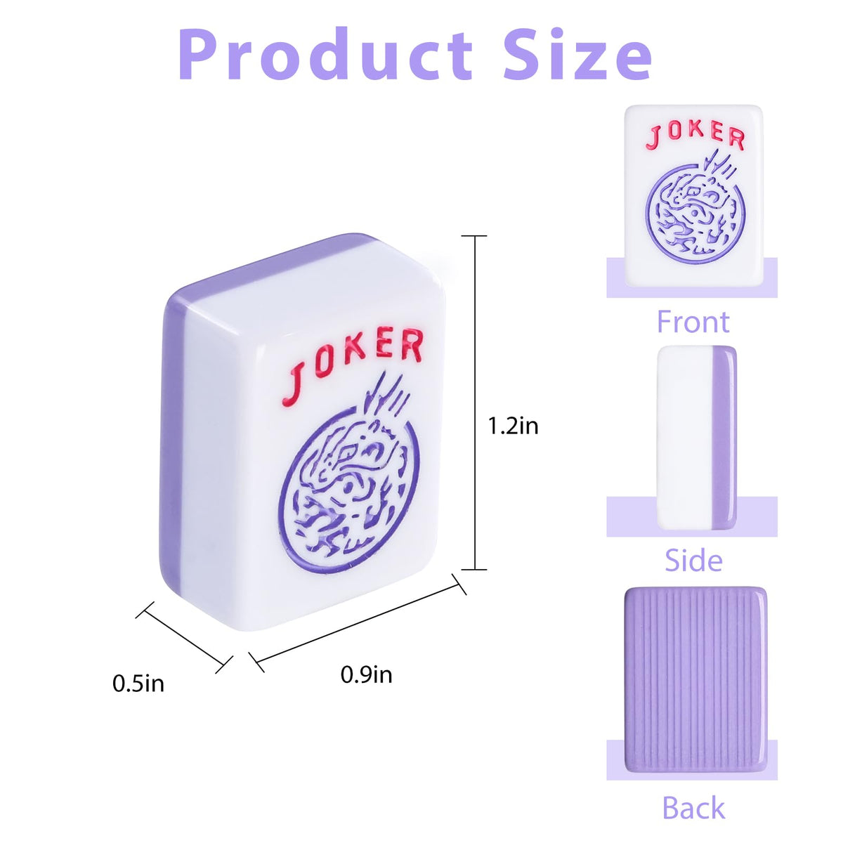 Purple 166 Tile Mahjong Set with Racks and Bag G95005