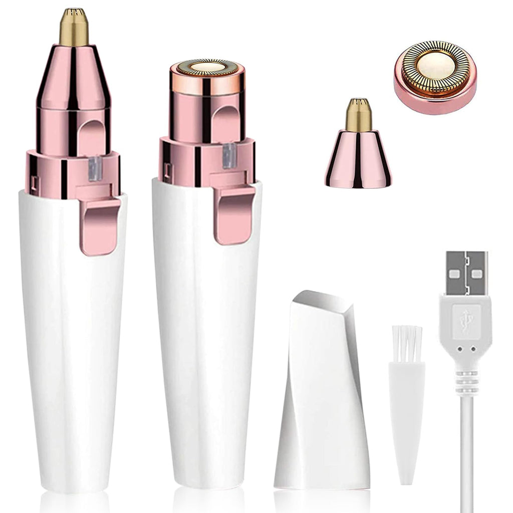 Facial Hair Remover 2-in-1 Rechargeable Epilator White I188185