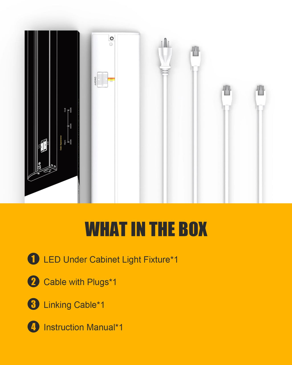 Under Cabinet Lighting with Power Cord E681454