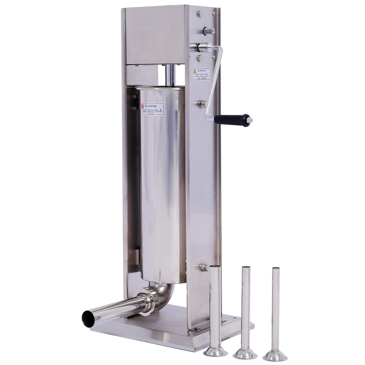 Stainless Steel Sausage Stuffer 15LB 7L with 4 Nozzles W546193