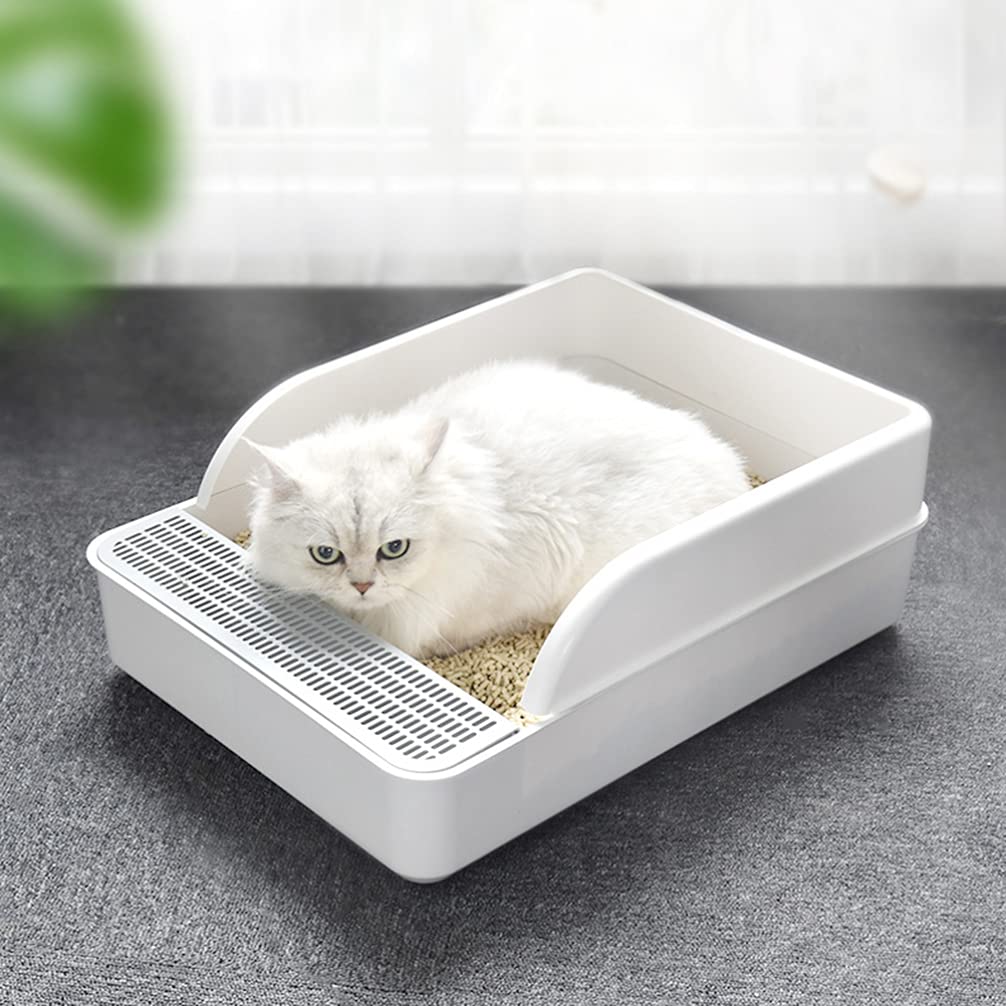 Plastic Half Covered Cat Litter Box H267762