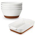 Ceramic Soup Bowl Set of 4 and Baking Dish X47203