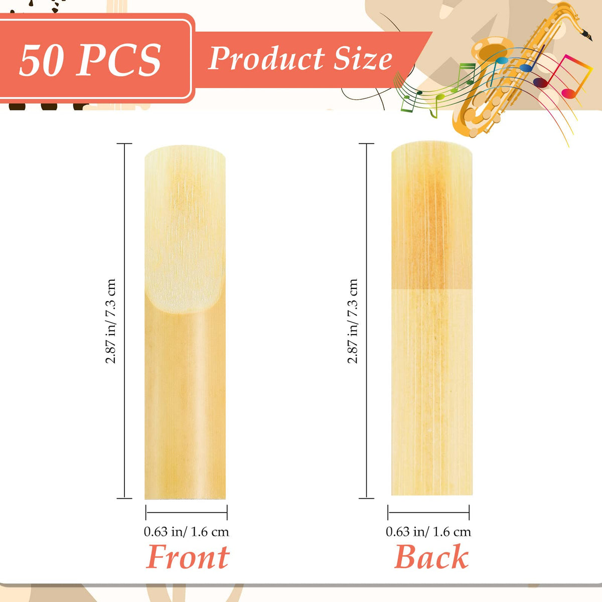 Alto Saxophone Reeds Size 2.5 Woodwind Instrument Accessories A881033