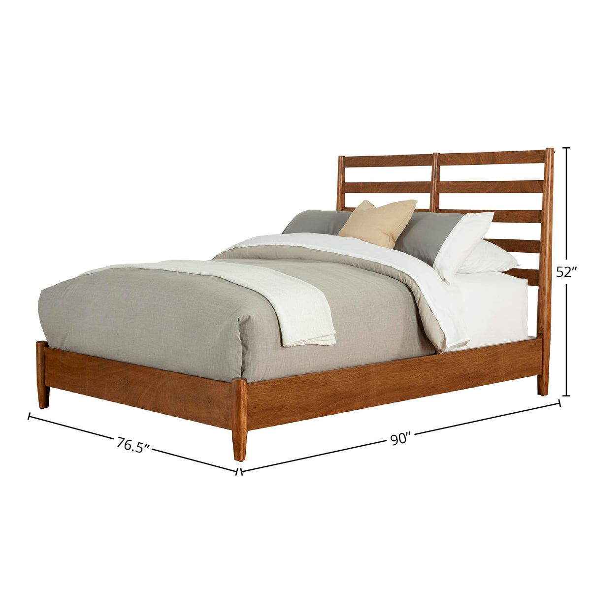 Chestnut California King Slat Back Bed S414