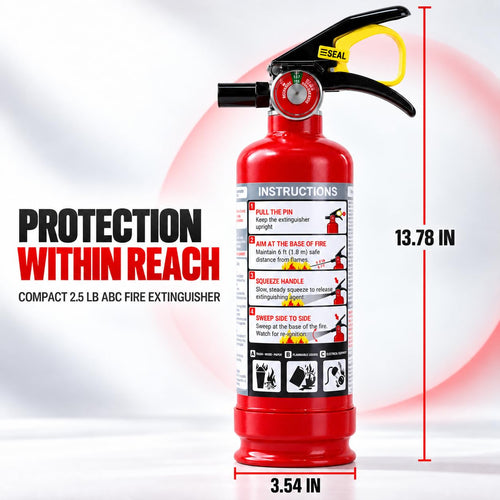 2.5 lb ABC Dry Chemical Fire Extinguishers 2-Pack Z947