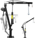 Hydraulic Pickup Truck Crane with Hand Winch, 2000 lb Capacity, 360° Rotation, Black U393391