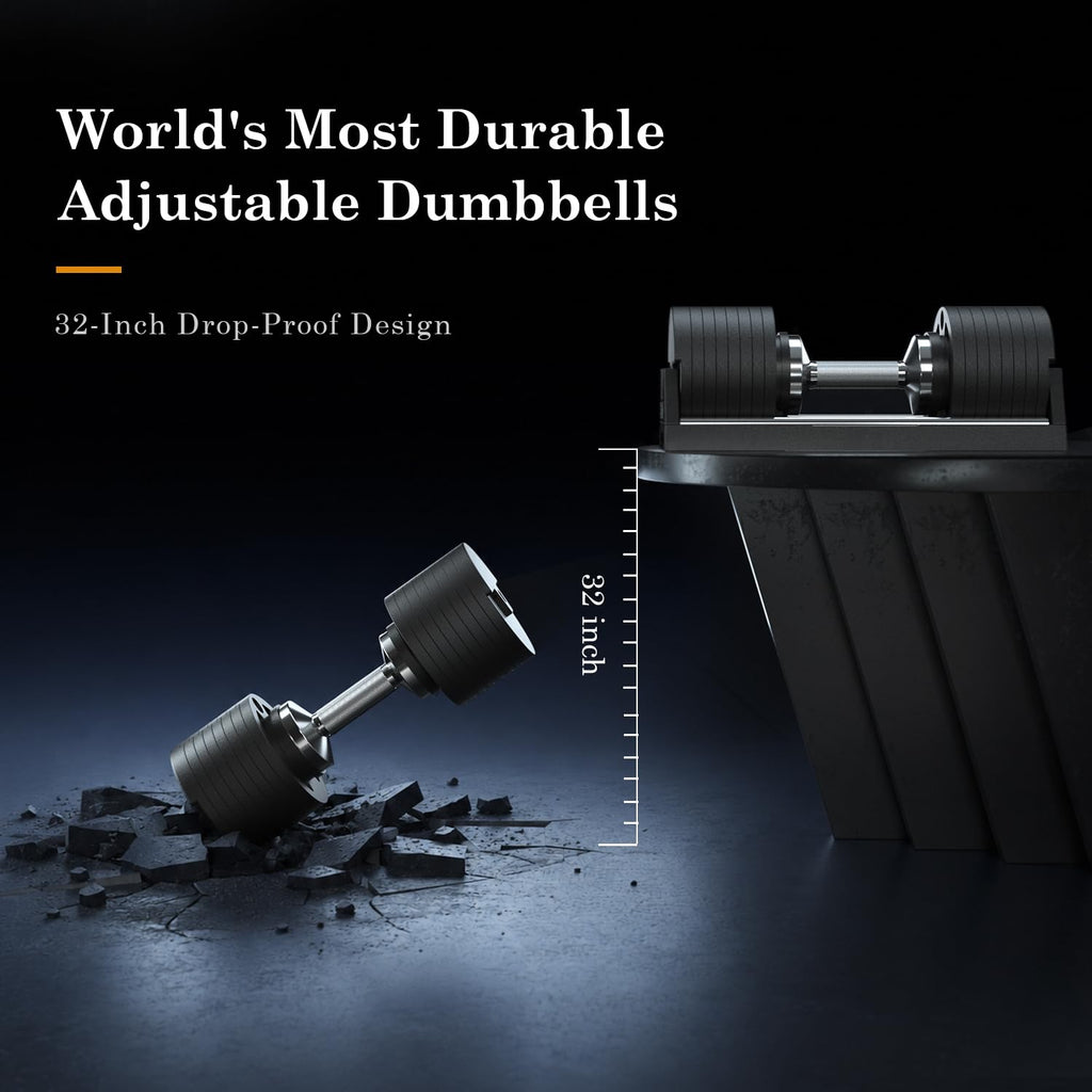Adjustable Cast Iron Dumbbells 80LBs W376