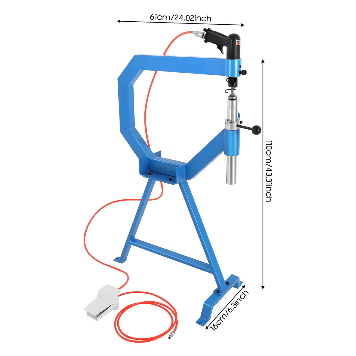 Pneumatic Planishing Hammer Metal Shrinker Stretcher with Stand & Pedal J948469