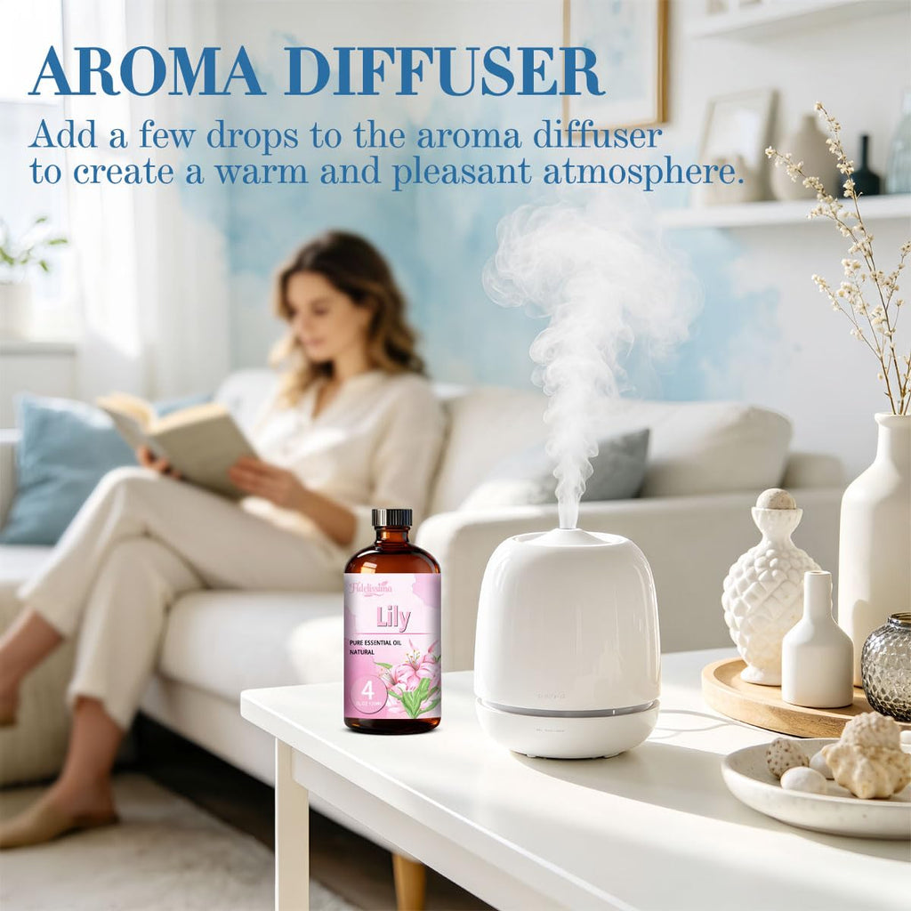 Natural Essential Oil Set 4 Scents with Glass Dropper L52112