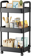 Black 3 Tier Rolling Cart J283284