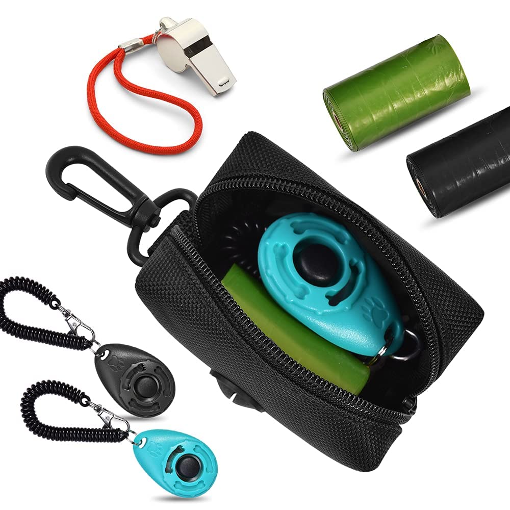 Black Dog Poop Bag Dispenser with Leash Clip C2679
