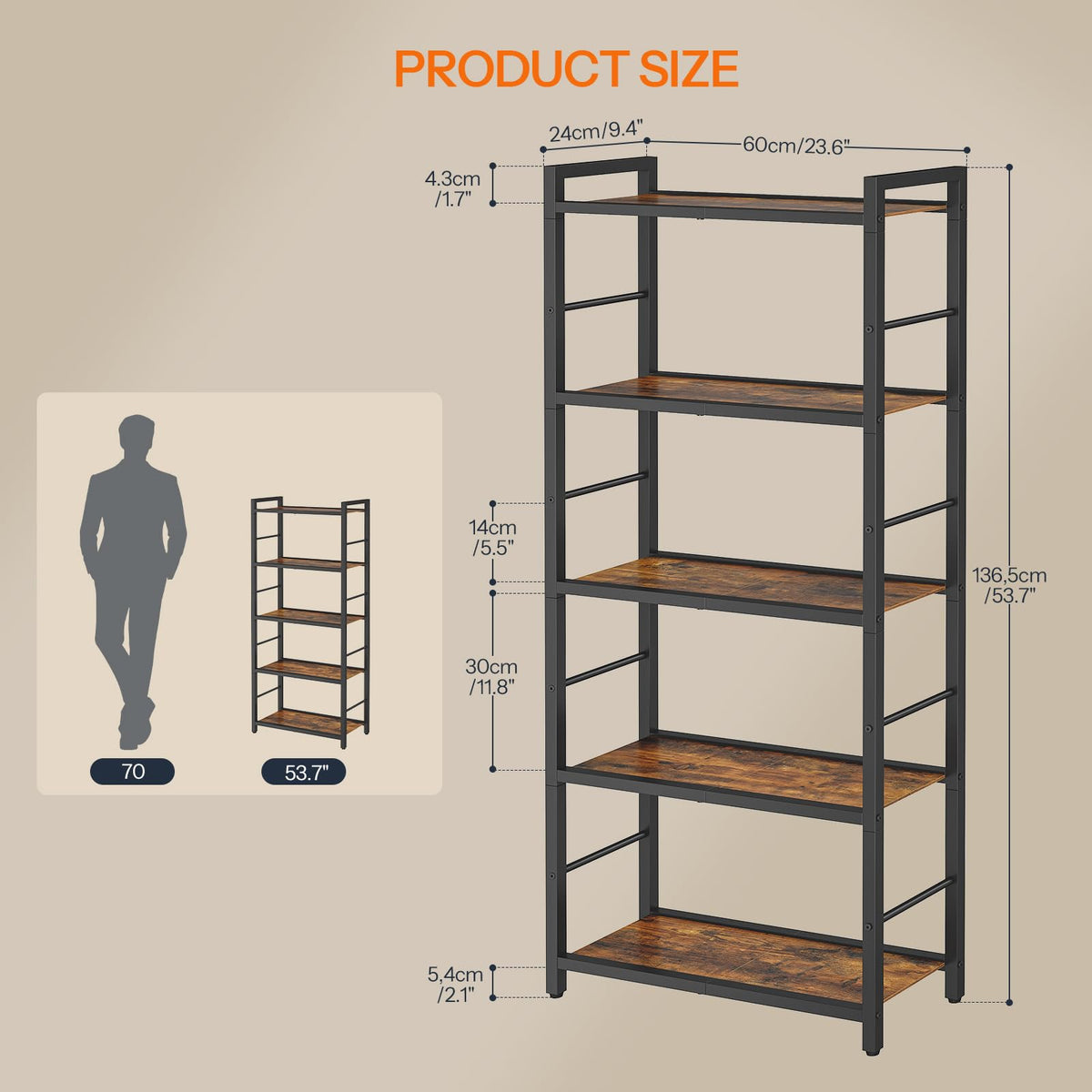 5-Tier Bookshelf M245