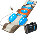 Full Body Massage Mat with Airbags Stretching & Heating, 3D Lumbar Traction, 4 Modes 3 Intensities 3 Heat Levels, PU Leather, Portable & Foldable R7863