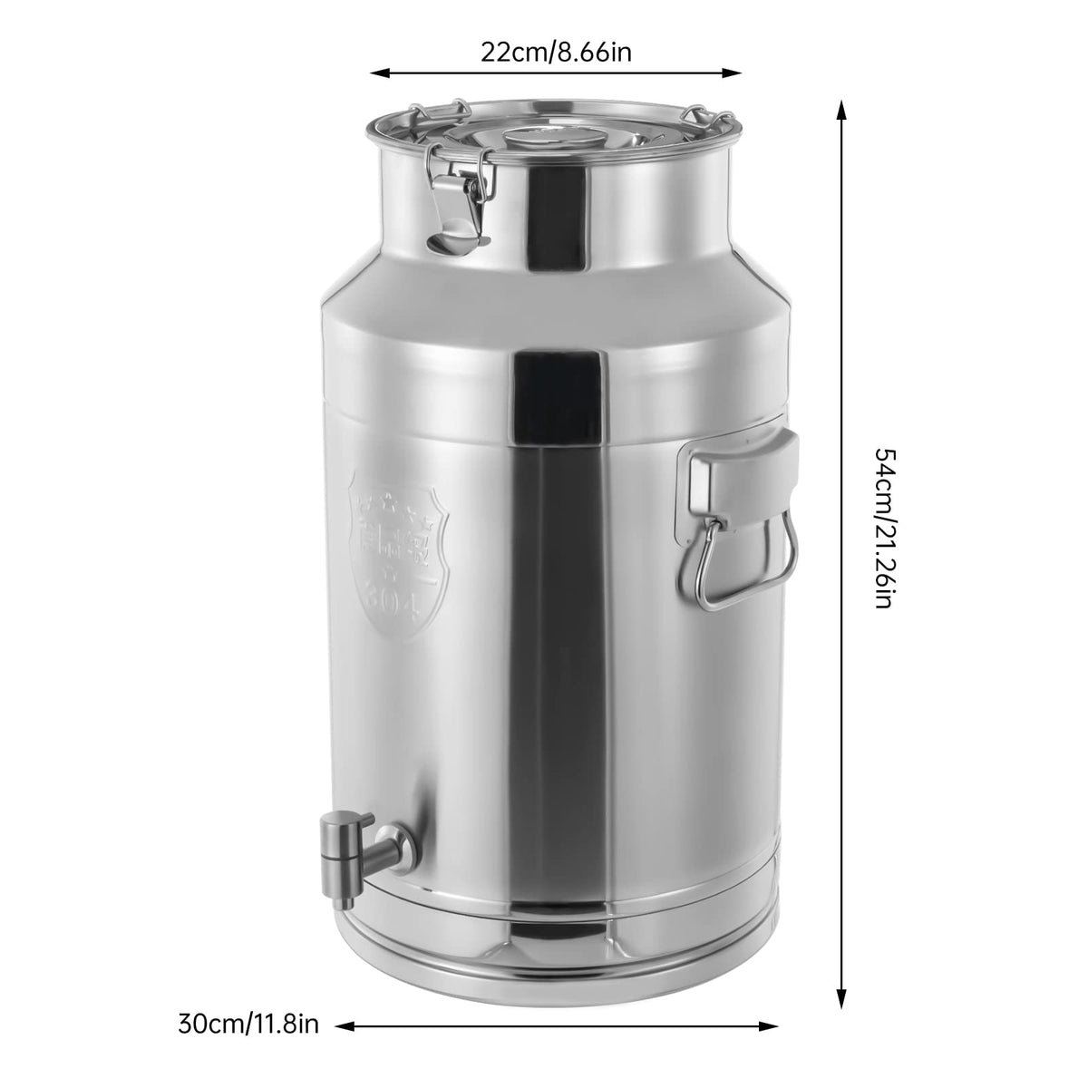 35L Stainless Steel Milk Can with Faucet J8771