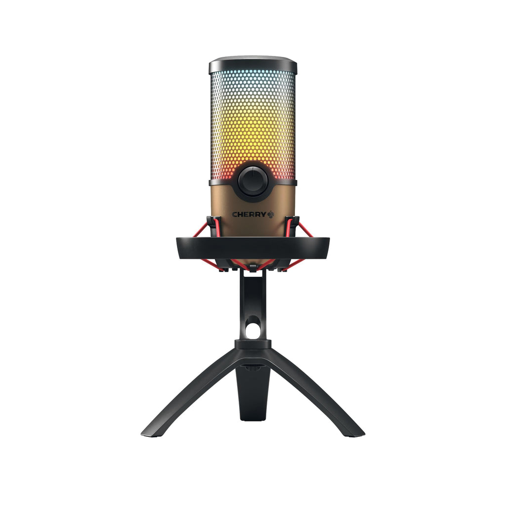 USB Microphone with RGB Lighting, 4 Polar Patterns, Black/Copper S83049