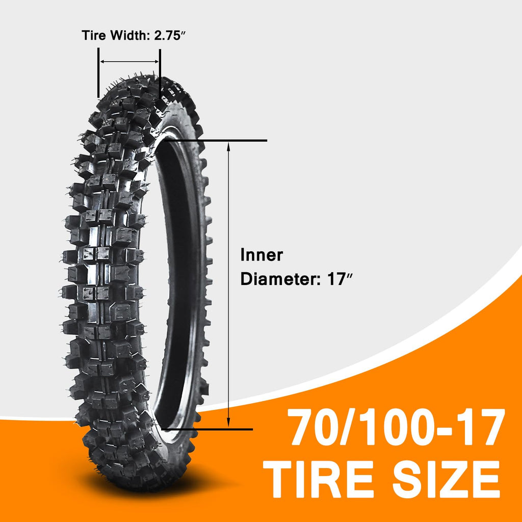 90/100-14 3.00-14 70/100-17 2.75-17 Tire and Inner Tube C491629