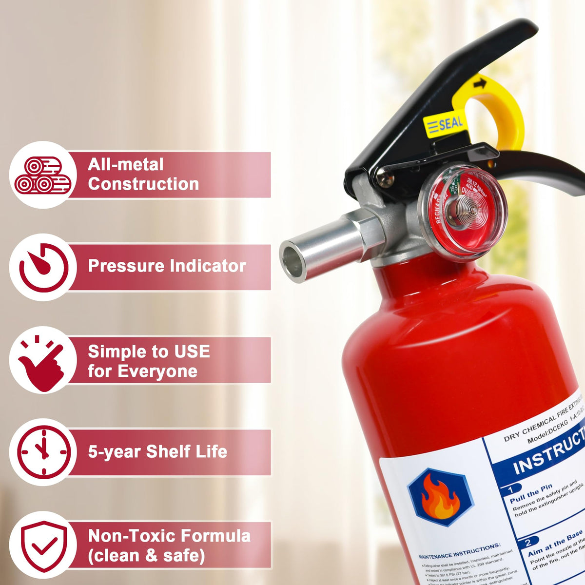 2-Pack 2.5 lb ABC Dry Chemical Fire Extinguisher C8708