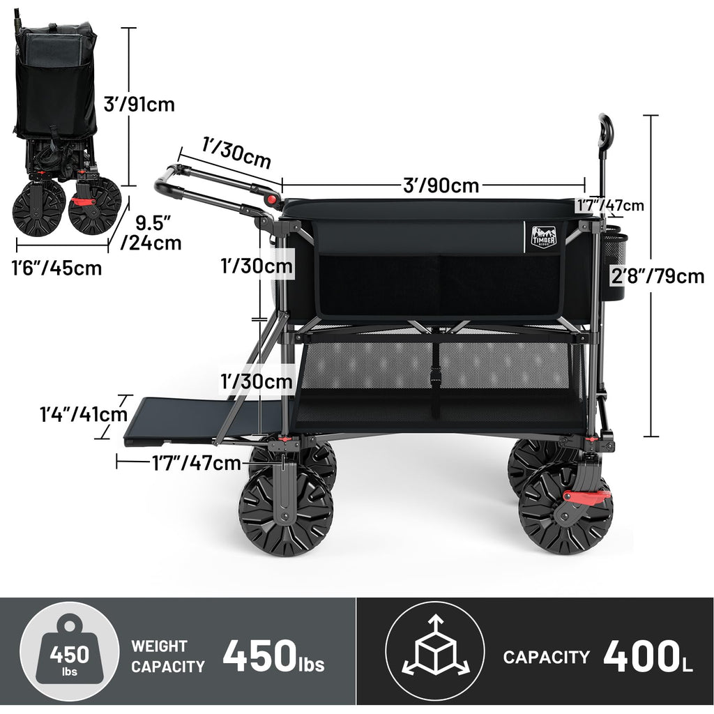 Double Decker Wagon 400L Capacity 450lb Load J943